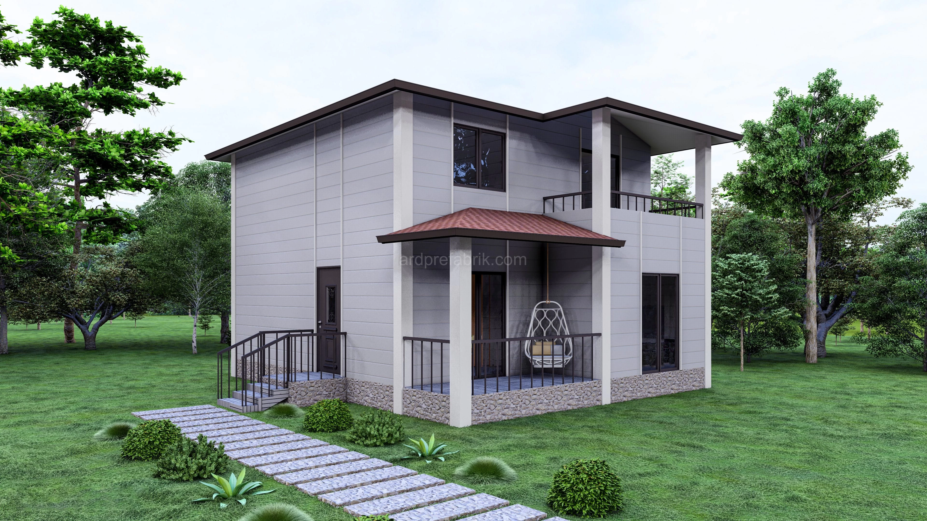 4+1 120M2 DUBLEKS PREFABRİK EV görsel 3
