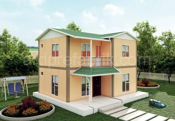 52+48 =100 M2  3+1 DUBLEKS PREFABRİK EV