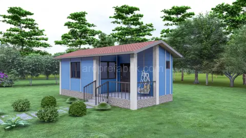 1+0  28 M2 PREFABRİK EV görsel 1
