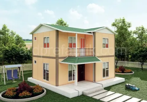 52+48 =100 M2  3+1 DUBLEKS PREFABRİK EV görsel 1