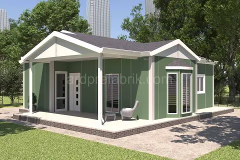 100M2 TEK KAT PREFABRİK EV görsel 1