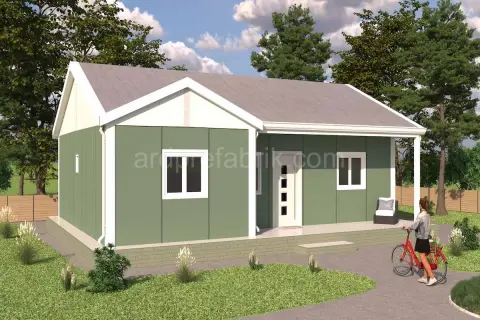 59 M2 TEK KAT PREFABRİK EV görsel 1