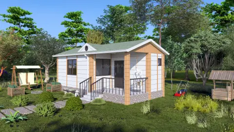 1+0 =30M2  TEK KAT PREFABRİK EV görsel 1