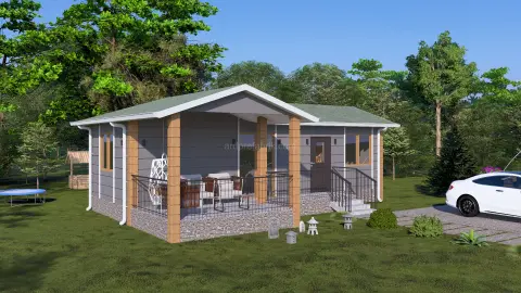 1+1 54M2 TEK KAT PREFABRİK EV görsel 1