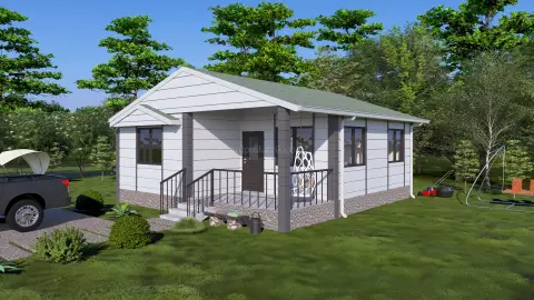 2+1 60M2 TEK KAT PREFABRİK EV görsel 1