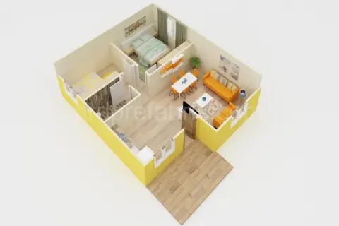 74M2 2+1 PREFABRİK EV görsel 2