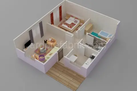 69M2 2+1 PEFABRİK EV görsel 4