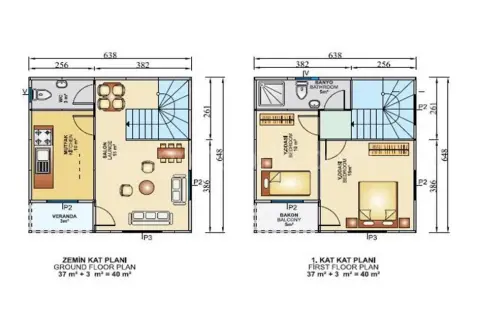 80 M2 DUBLEKS  PREFABRİK EV görsel 3
