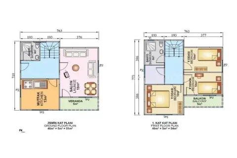 105 M2 DUBLEKS PREFABRİK EV görsel 3