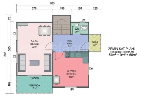 120 M2 DUBLEKS ÇELİK  VİLLA görsel 4