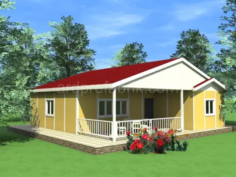 100 m2 Tek kat 3+1 Prefabrik EV görsel 2