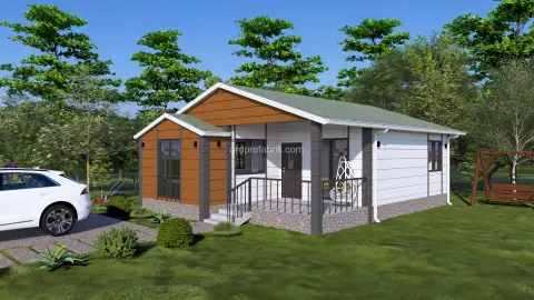 2+1 70 m2 tek kat prefabrik ev görsel 2