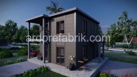 118 m2 Çift kat prefabrik ev görsel 3