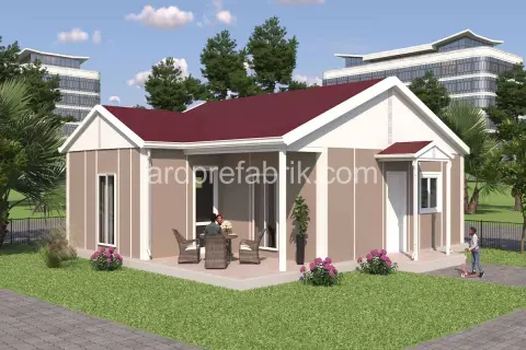 77M2 TEK KAT PREFABRİK EV görsel 2
