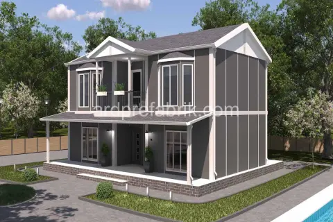 169 m2 çift kat prefabrik ev görsel 2